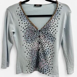Vintage Embellished Sweater Top